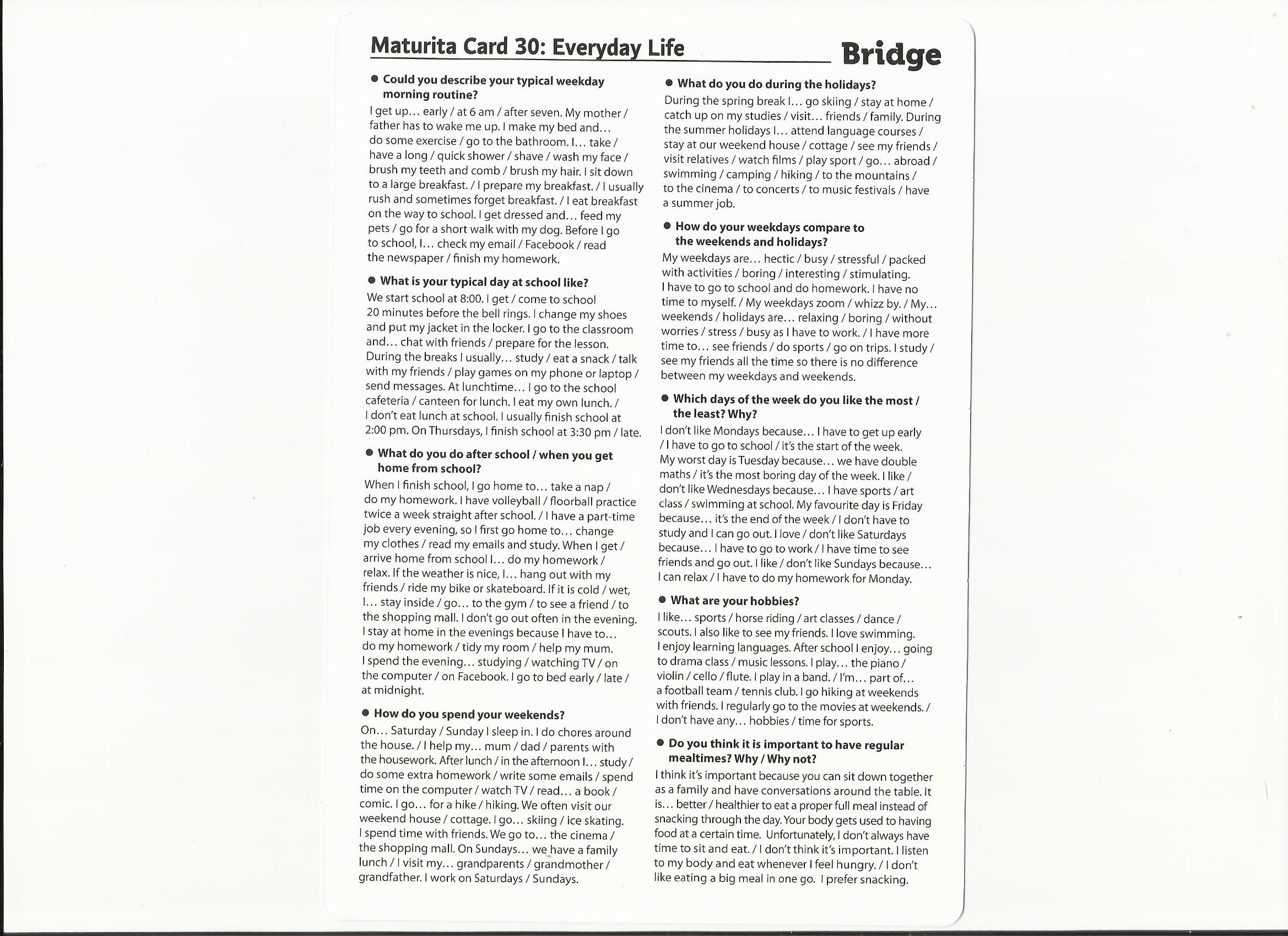 MATURITA CARDS Gažová